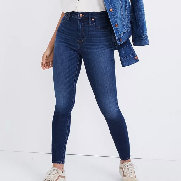 Madewell Denim - MADEWELL Women’s Curvy High-Rise Skinny Blue Denim Jeans 29 Tall